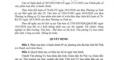 Hà Tĩnh: 11 xã, phường có thể phải sáp nhập lần nữa do chưa đạt chuẩn